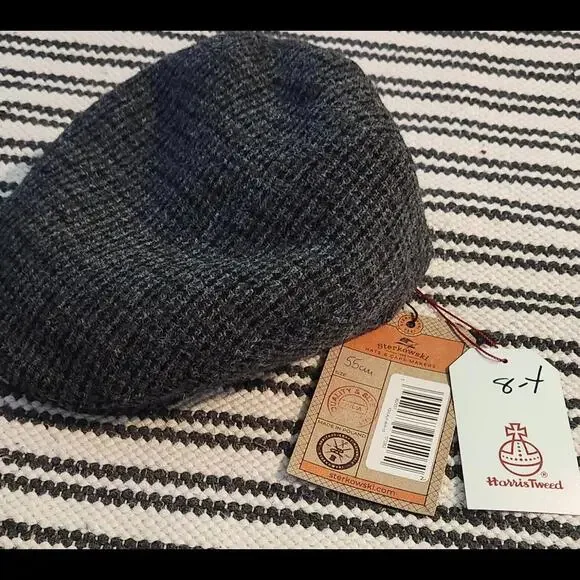 Tilley Endurables Harris Tweed Newsboy Cap Brown Sz S Wool Scotland NWT